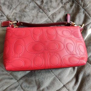 Classic Coach Monogram Leather Shoulder Bag